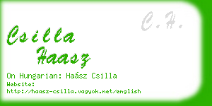 csilla haasz business card